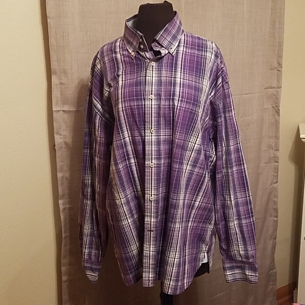 Tommy Hilfiger purple plaid shirt